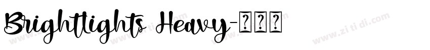 BrightLights Heavy字体转换